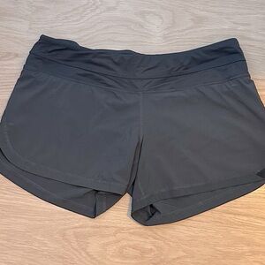Lululemon dark gray running shorts